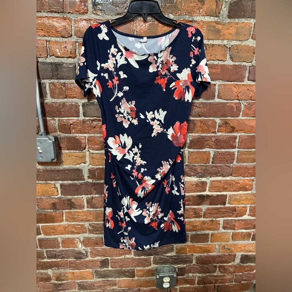 Pinkblush Navy Floral Dress Maternity Dress size Small